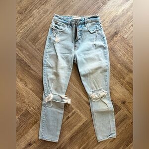 Light Blue Distressed Women's Jeans